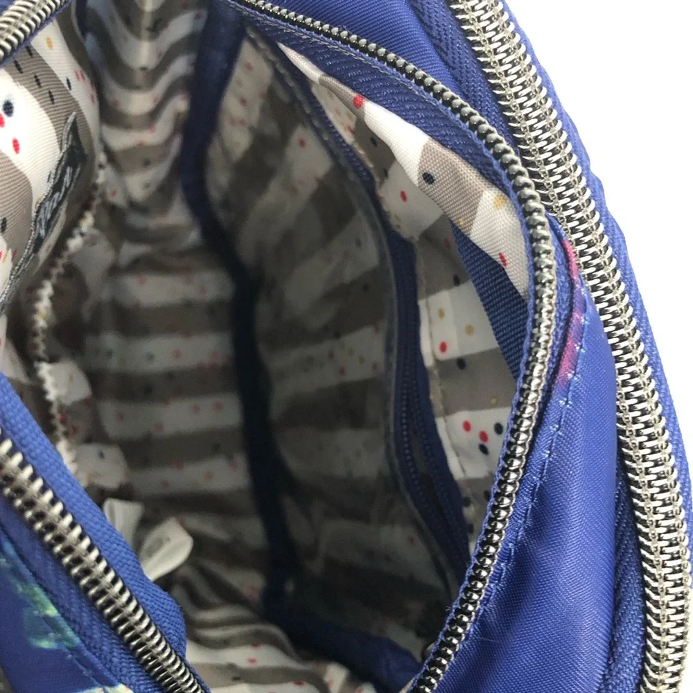 Lug Can Can Quilted Blue Floral Convertible Crossbody Bag NWT